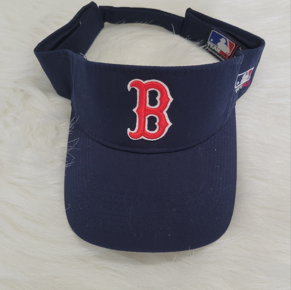 MLB Boston Red Sox Visor  OSFM NWOT Navy/Red